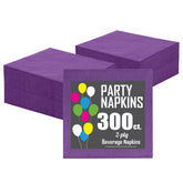 Purple Beverage Napkins | 300 Count